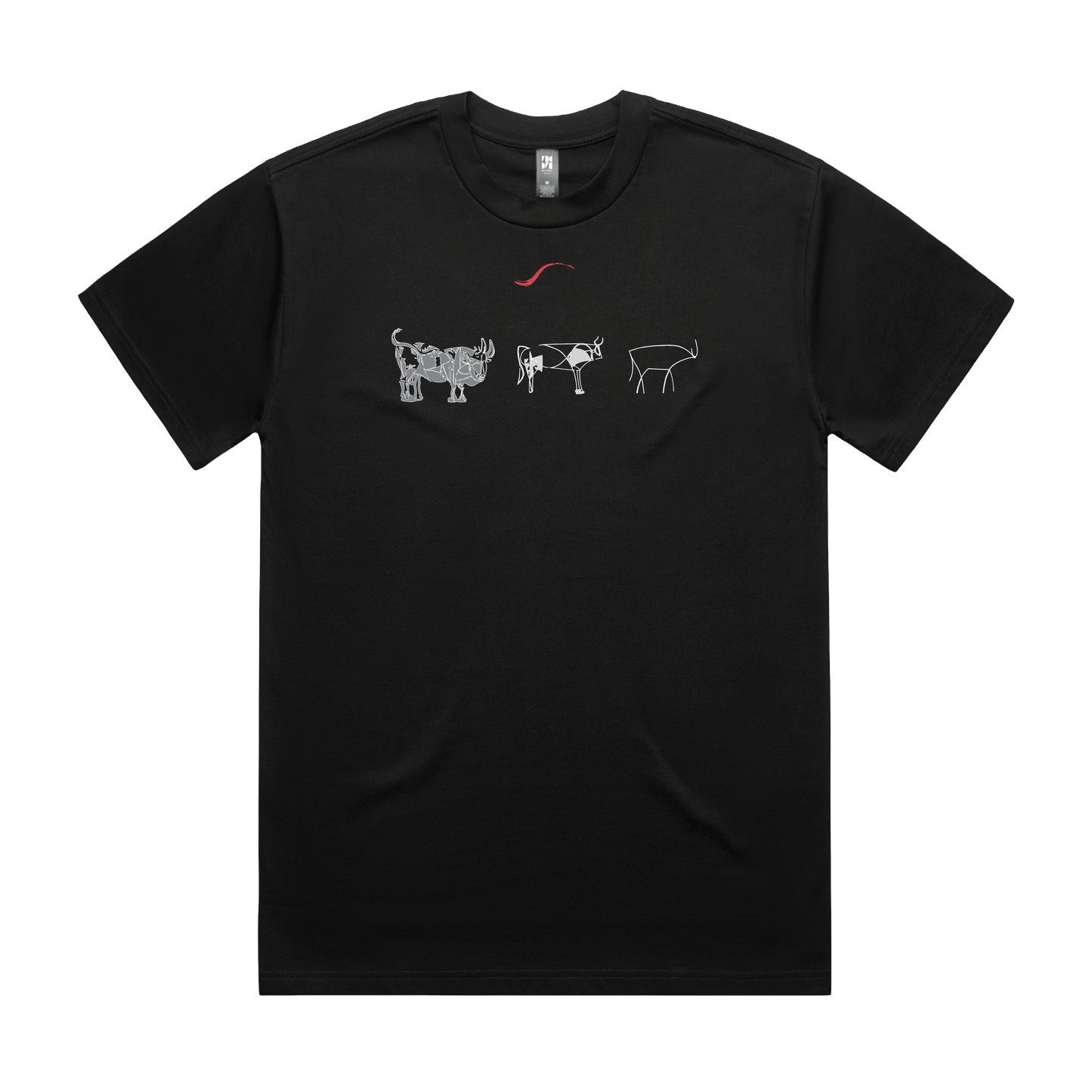 Picasso's Bull (Grey Print) - Oversized Tee