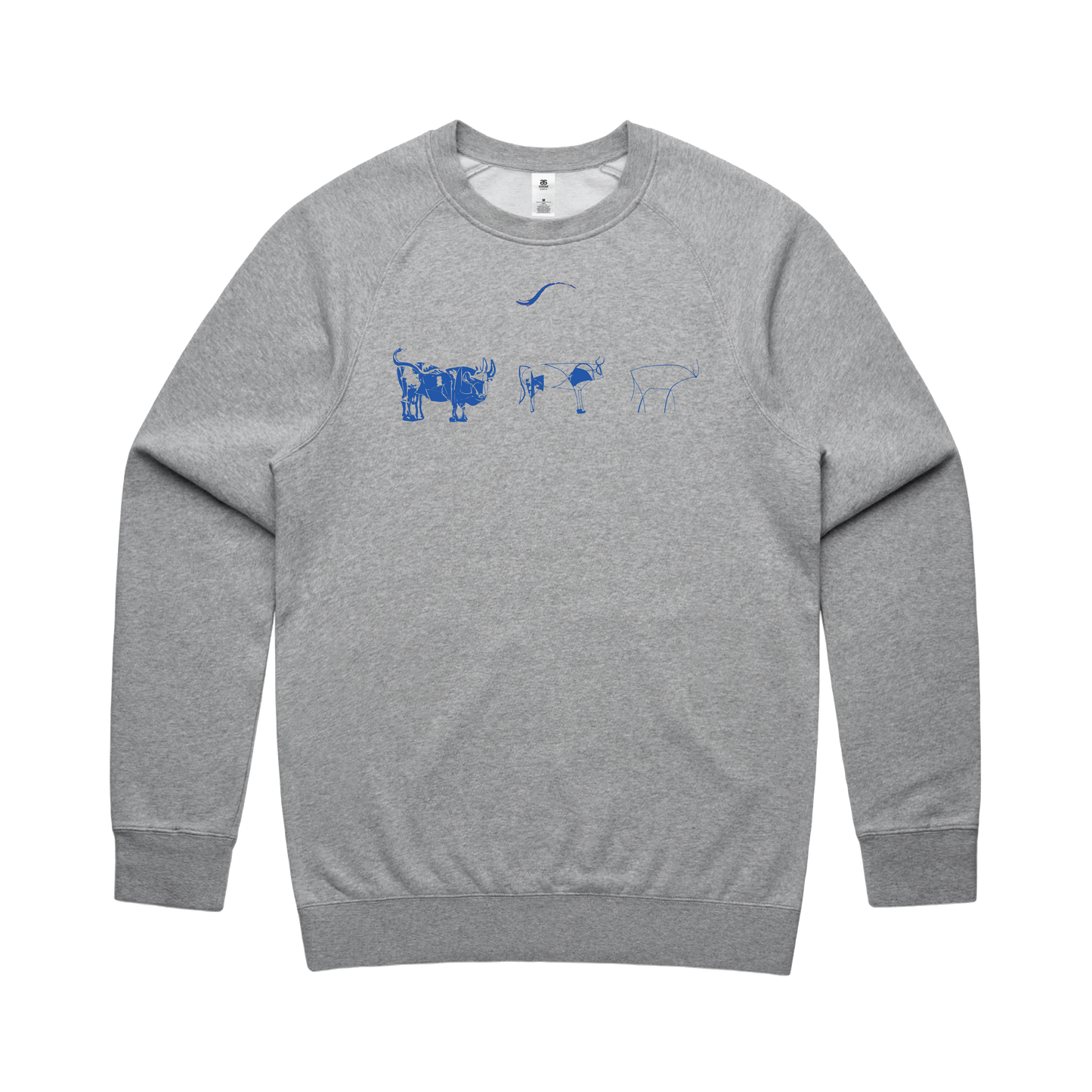 Picasso's Bull (Blue Print) - Crew Jumper
