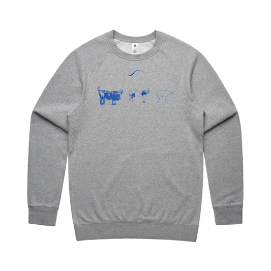 Picasso's Bull (Blue Print) - Crew Jumper